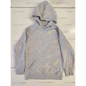 Champion Hoodie With Kangaroo Pocket Girls  Size Large‎ Gray